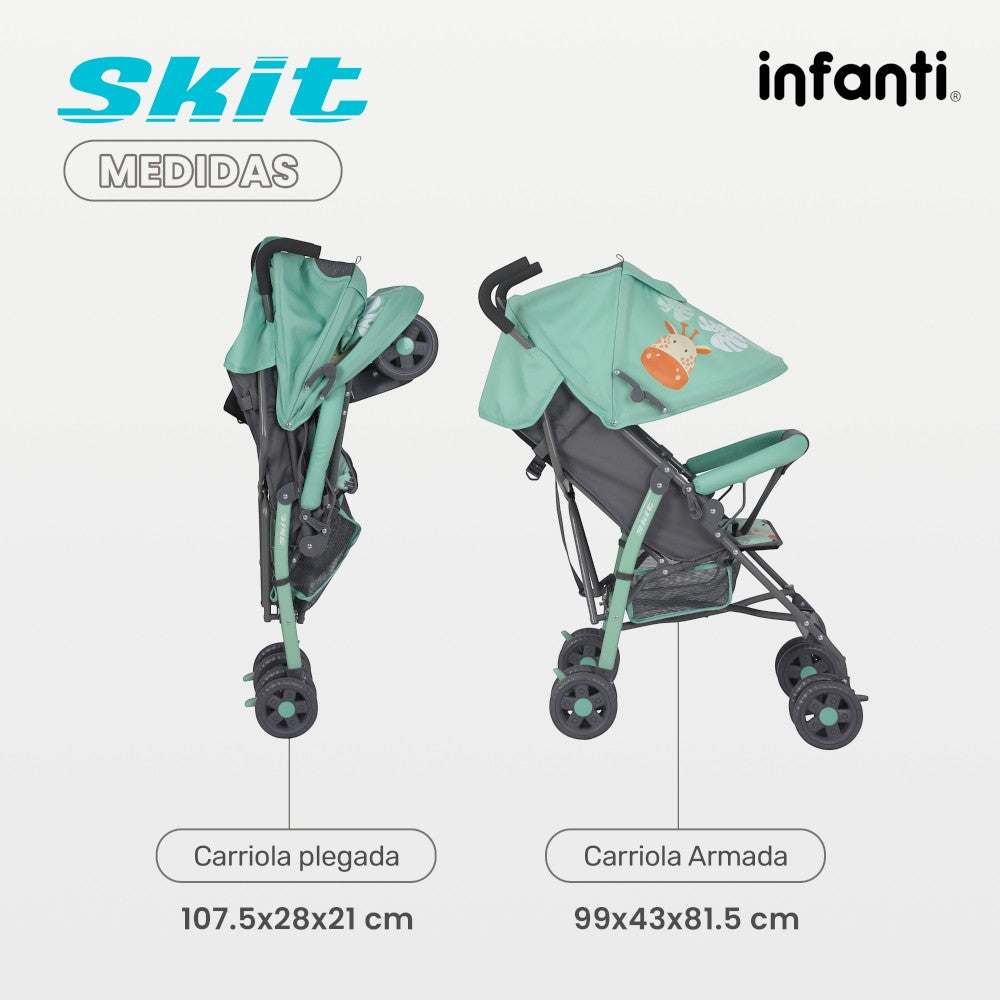 Carriola de Bastón Skit Safari Infanti Ligera y Portátil