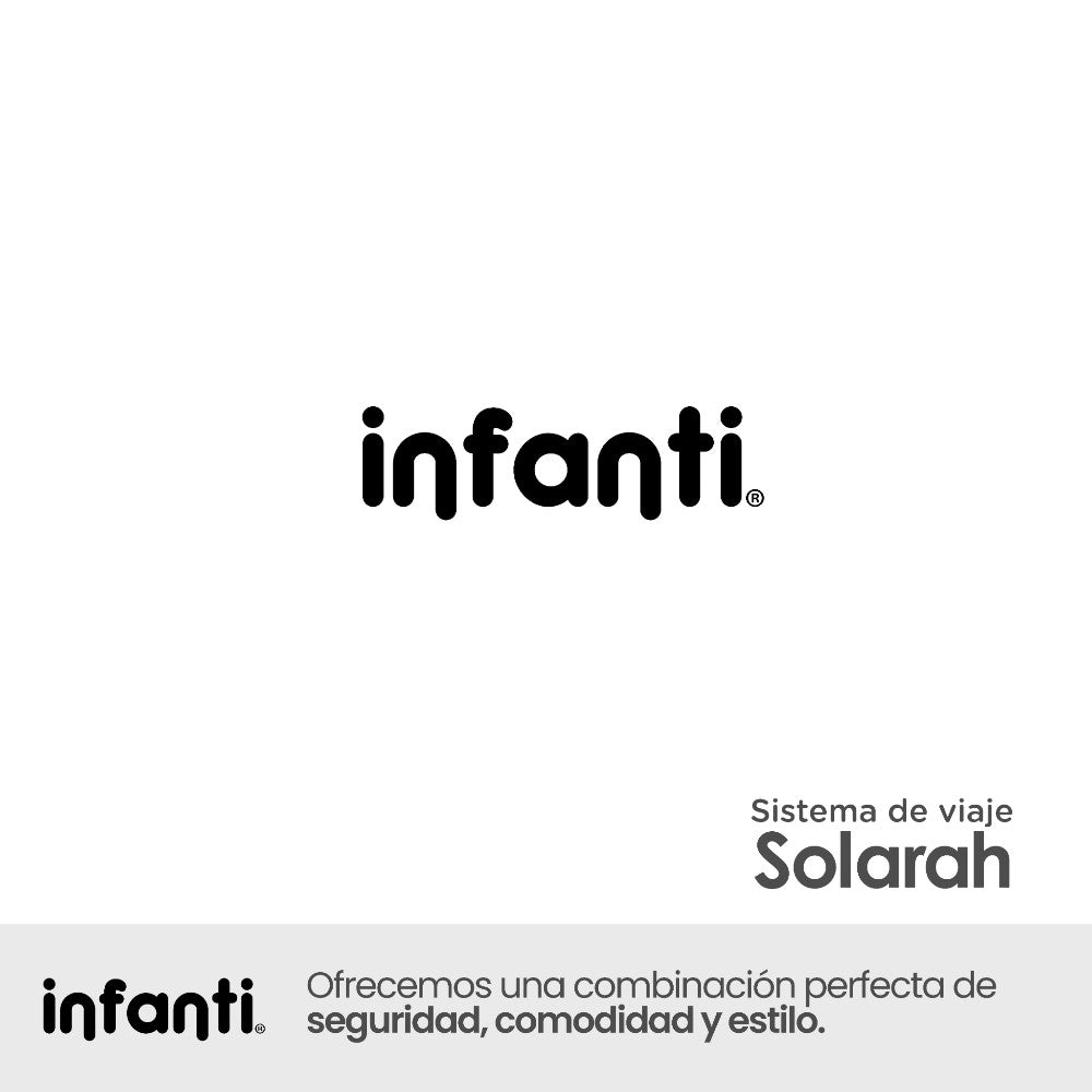 Infanti Carriola Sistema De Viaje Solarah Plegable Con Portabebé Gris Con Negro
