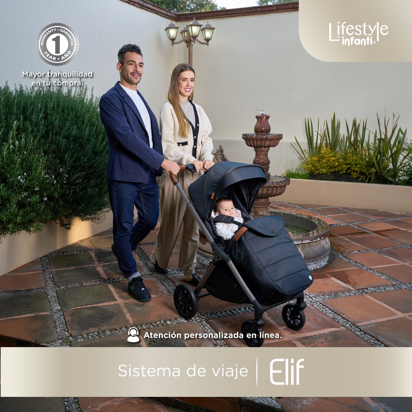 Carriola Elif Con Sistema De Viaje Base ISOFIX y Plegado Ultra Compacto