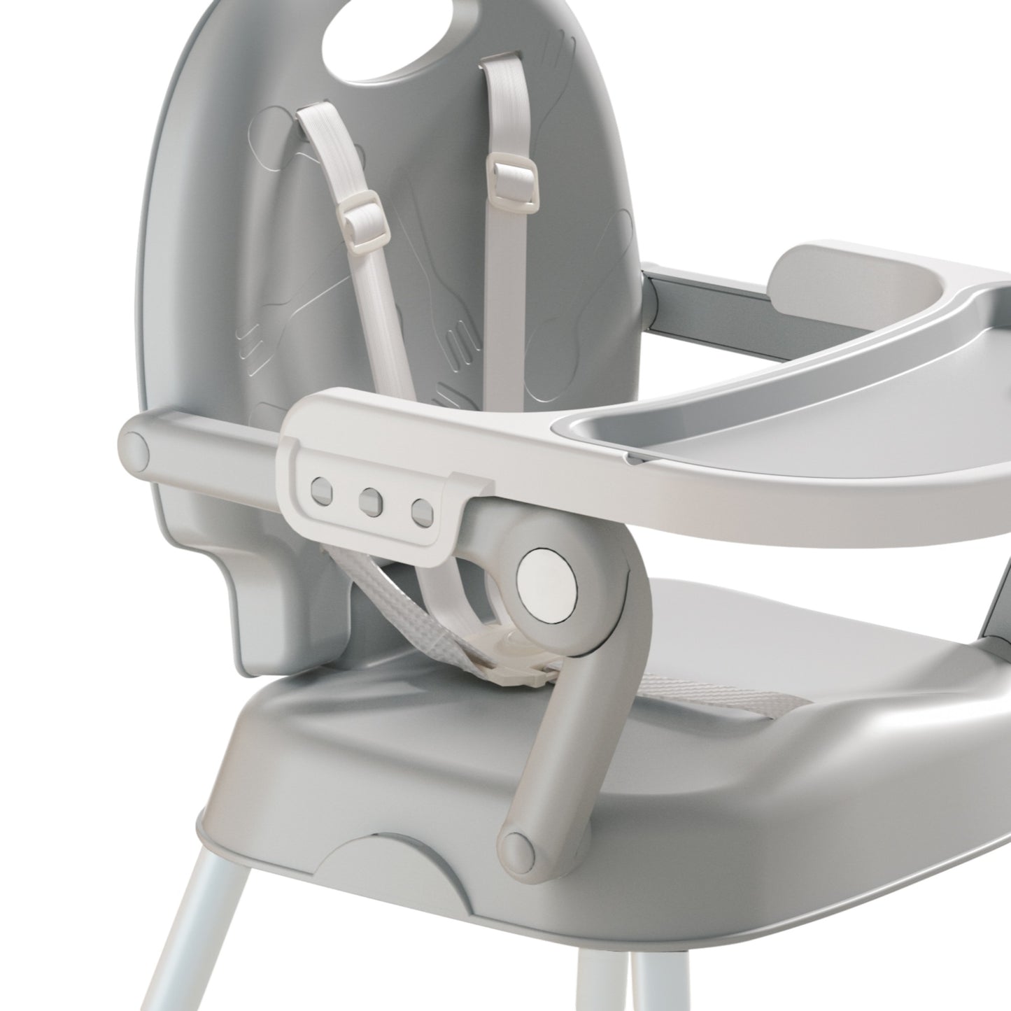 Silla Alta 3 en 1 Lucky para Bebé con Arnés 5 Puntos y Charola Ajustable, Ligera y Segura hasta 15 kg ideal desde 6 meses