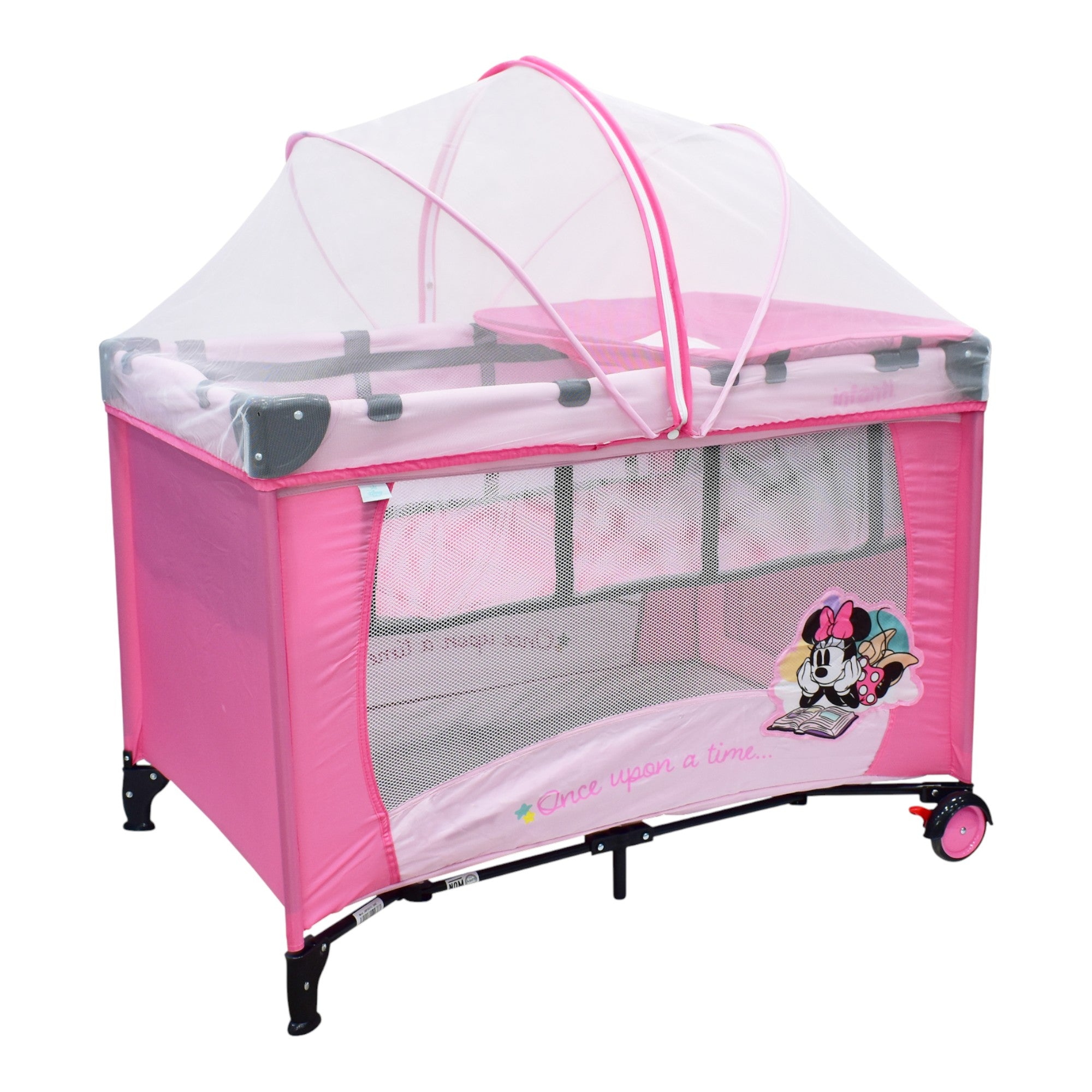 Cuna Corral De Viaje Disney Armado Sencillo Adaptable Seguro Con cambiador desmontable