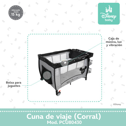 Cuna Disney Mickey 2 en 1 Con Cambiador Desmontable
