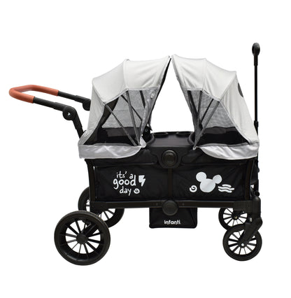 Carriola Doble Vagón Everett Mickey Plegable