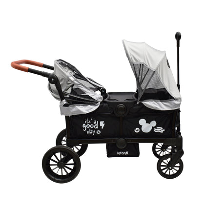 Carriola Doble Vagón Everett Mickey Plegable