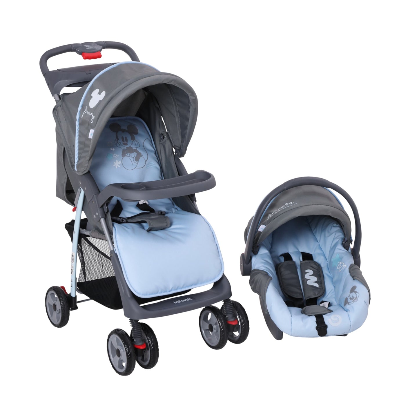 Carriola Para Bebe Infanti Disney Con Portabebé Y Charola