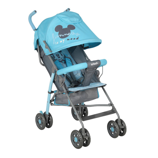 Carriola Bastón De Bebé Mickey Disney Ultra Ligera Plegable Azul