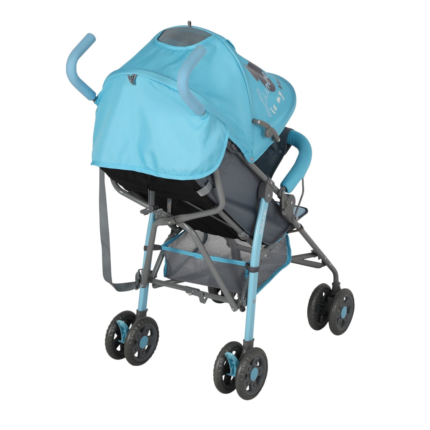 Carriola Bastón De Bebé Mickey Disney Ultra Ligera Plegable Azul