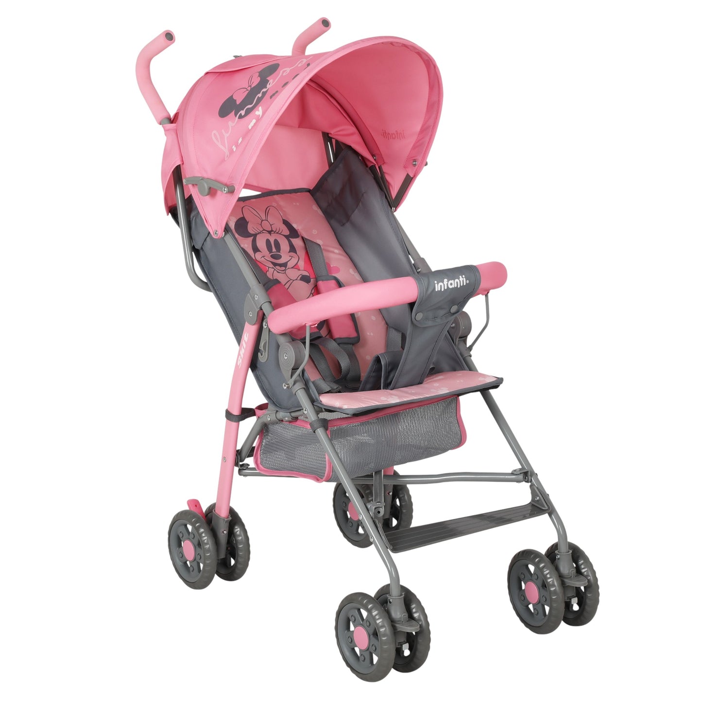 Carriola Bastón De Bebé Minnie Disney Ultra Ligera Plegable Rosa