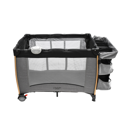 Set Carriola Travel Maverick y Cuna Gianna Lifestyle Gris