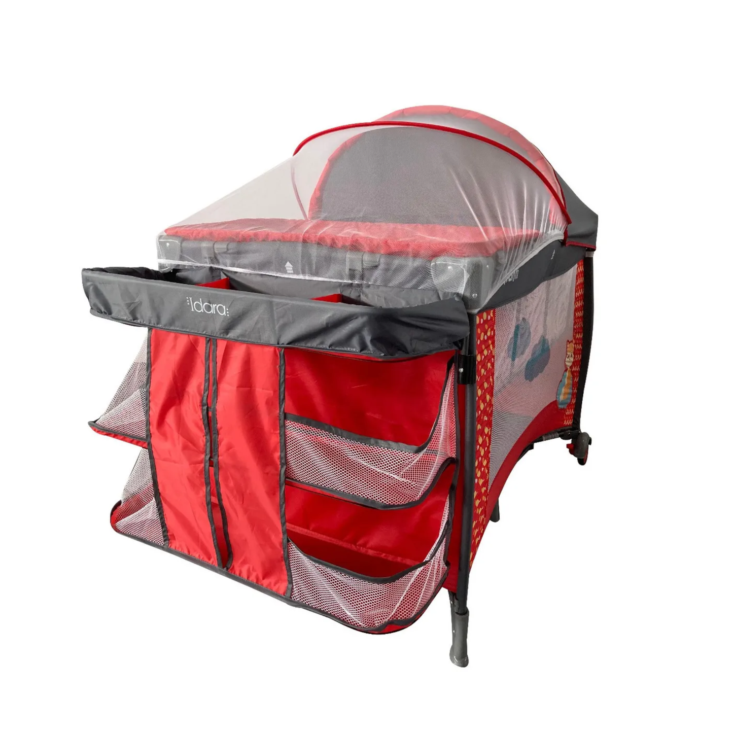 Set Carriola Travel Lenni y Cuna Idara Rojo