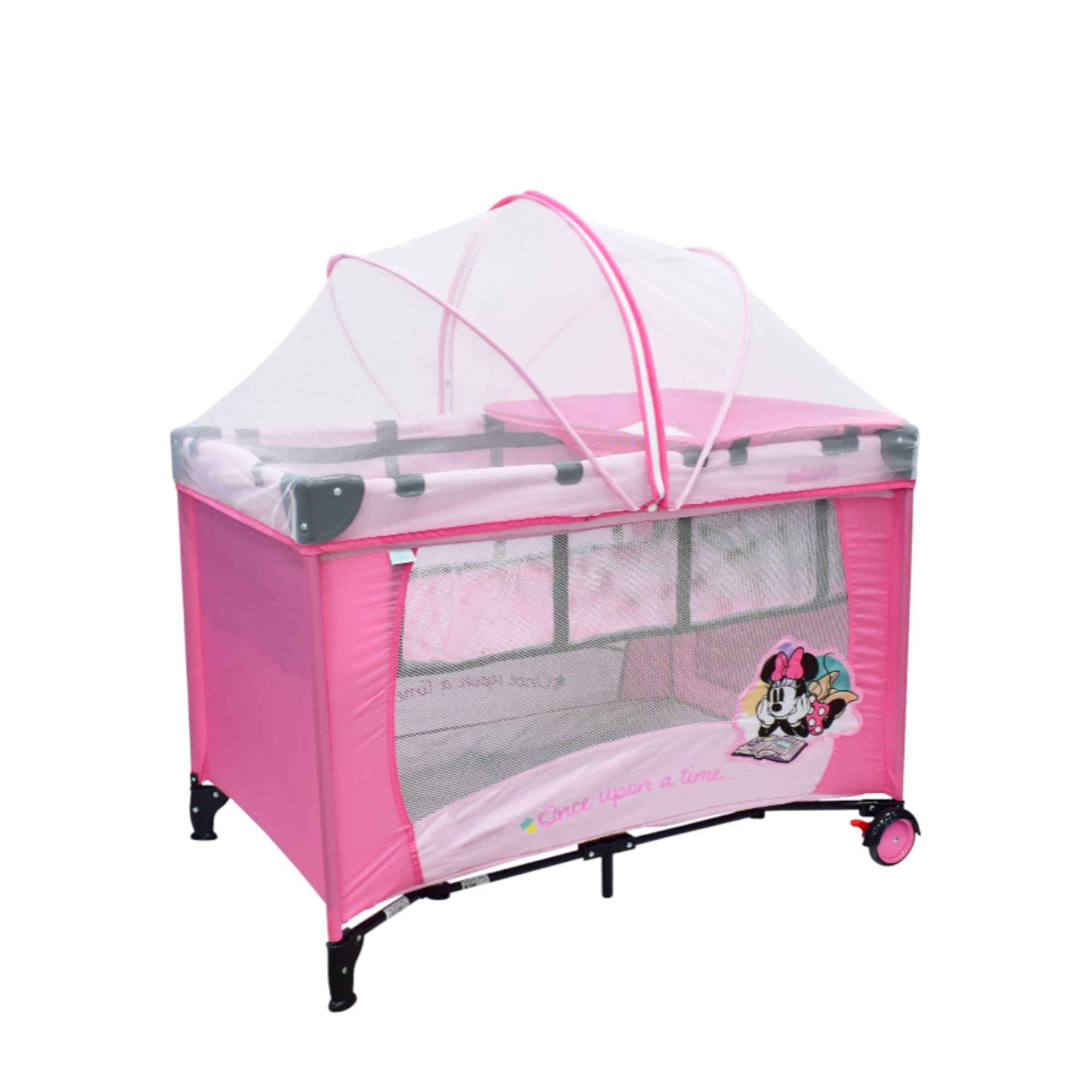 Cuna De Viaje Disney Adaptable Seguro Con Cambiador Desmontable