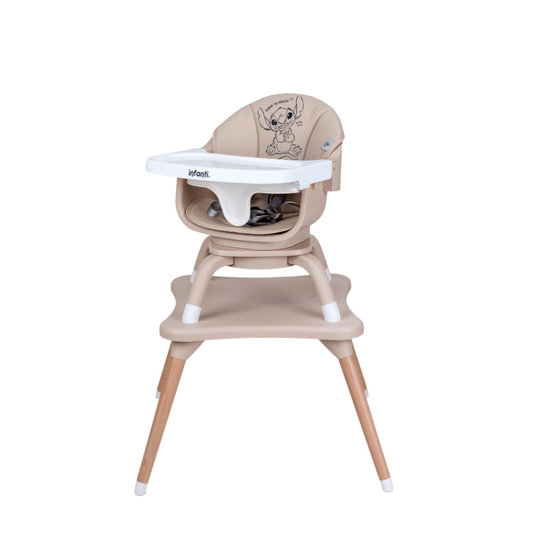 Silla Alta Stitch Time 7 En 1 Con Giro 360° y Charola Ajustable