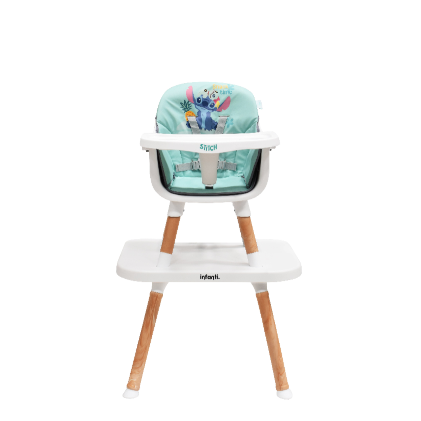 Silla Alta Stitch Disney 6 en 1 Con Charola Removible y Funda Lavable