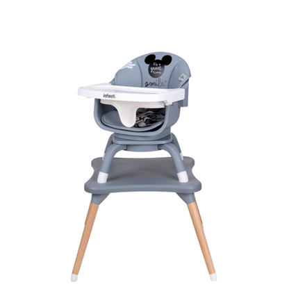 Silla Alta Expressión Mickey 7 En 1 Con Giro 360° y Charola Ajustable