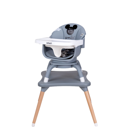 Silla Alta Expressión Mickey 7 En 1 Con Giro 360° y Charola Ajustable