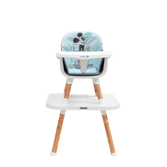 Silla Alta Mickey Disney 6 en 1 Con Charola Removible y Funda Lavable