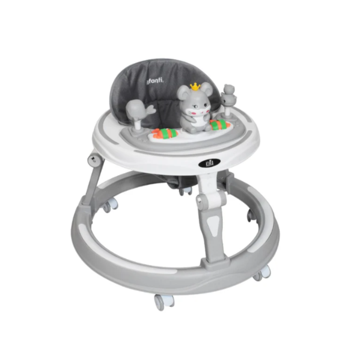 Andadera Kira Con Charola Musical Electrónica Asiento Removible Y Altura Ajustable