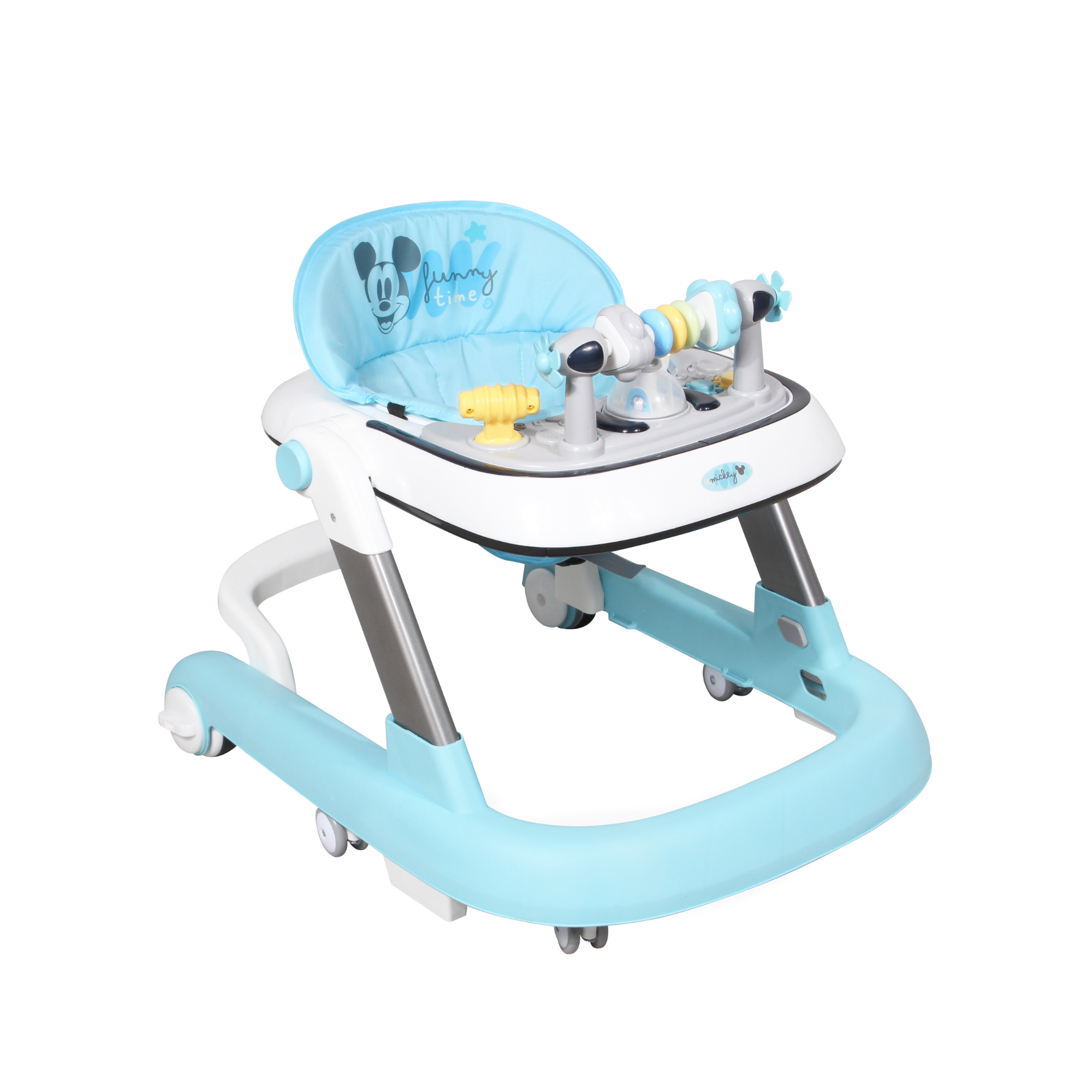 Andadera Disney 3 en 1 Con Charola Interactiva Led Sonido y Asiento Removible