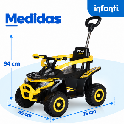 Cuatrimoto  Montable Urban Kids Con Música Y Luces, Barras De Seguridad