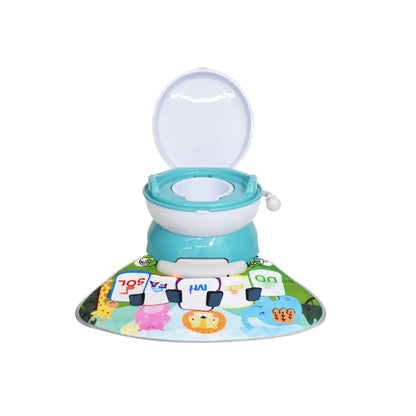 Bañito Entrenador Infanti 4 En 1 Con Piano Interactivo Turquesa