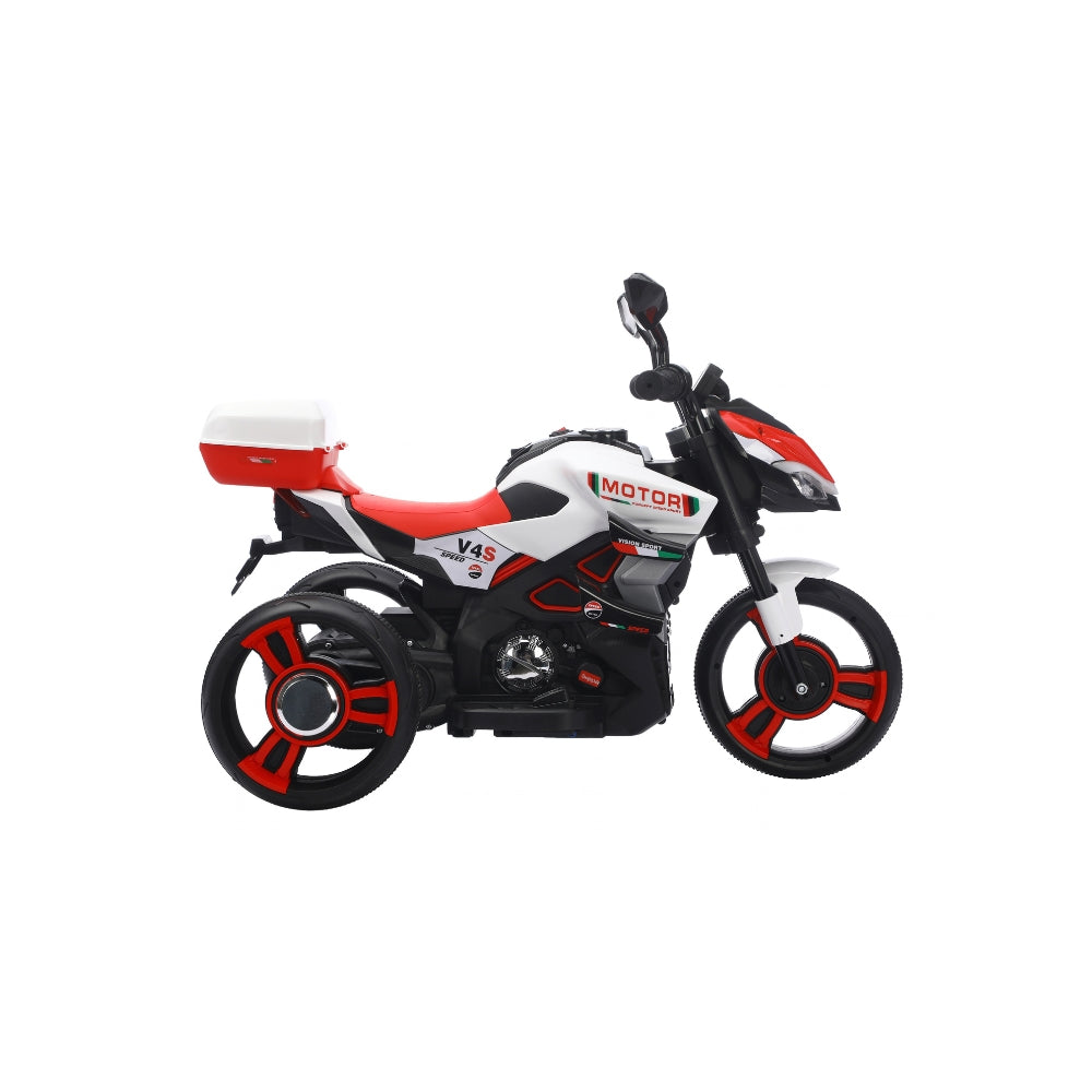 Motocicleta Montable Eléctrica V4s Speed Con Música Y Luces, Infanti