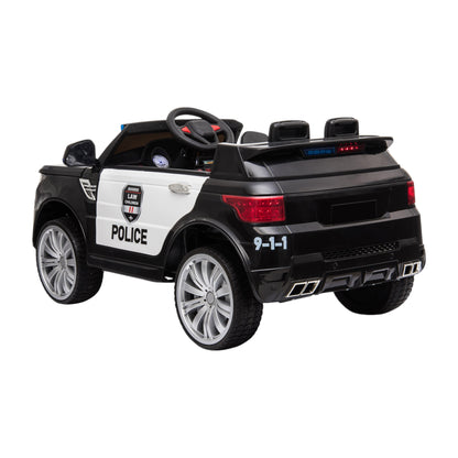 Carro Eléctrico Patrulla Policía Con Luces Y Boton De Sirena