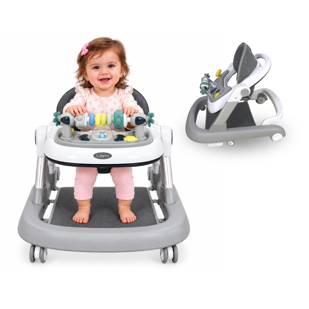 Andadera 3 En 1 Liam Con Centro De Actividades Carrito De Empuje Y Asiento Acolchado