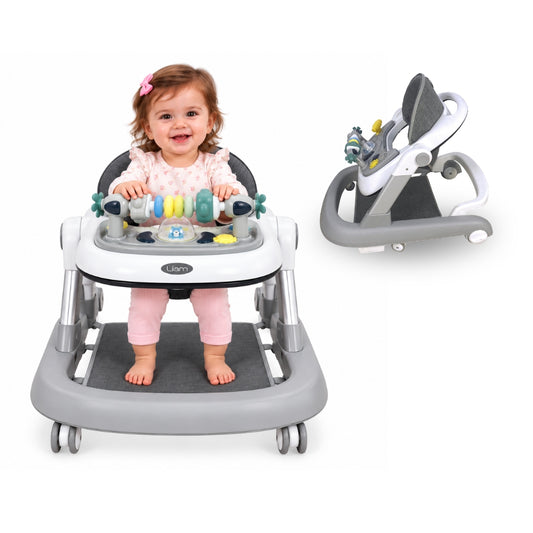 Andadera 3 En 1 Liam Con Centro De Actividades Carrito De Empuje Y Asiento Acolchado