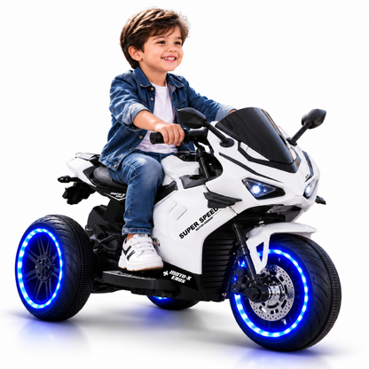 Moto Eléctrica Moto-X Deportiva Con Luces Música USB Y MP3