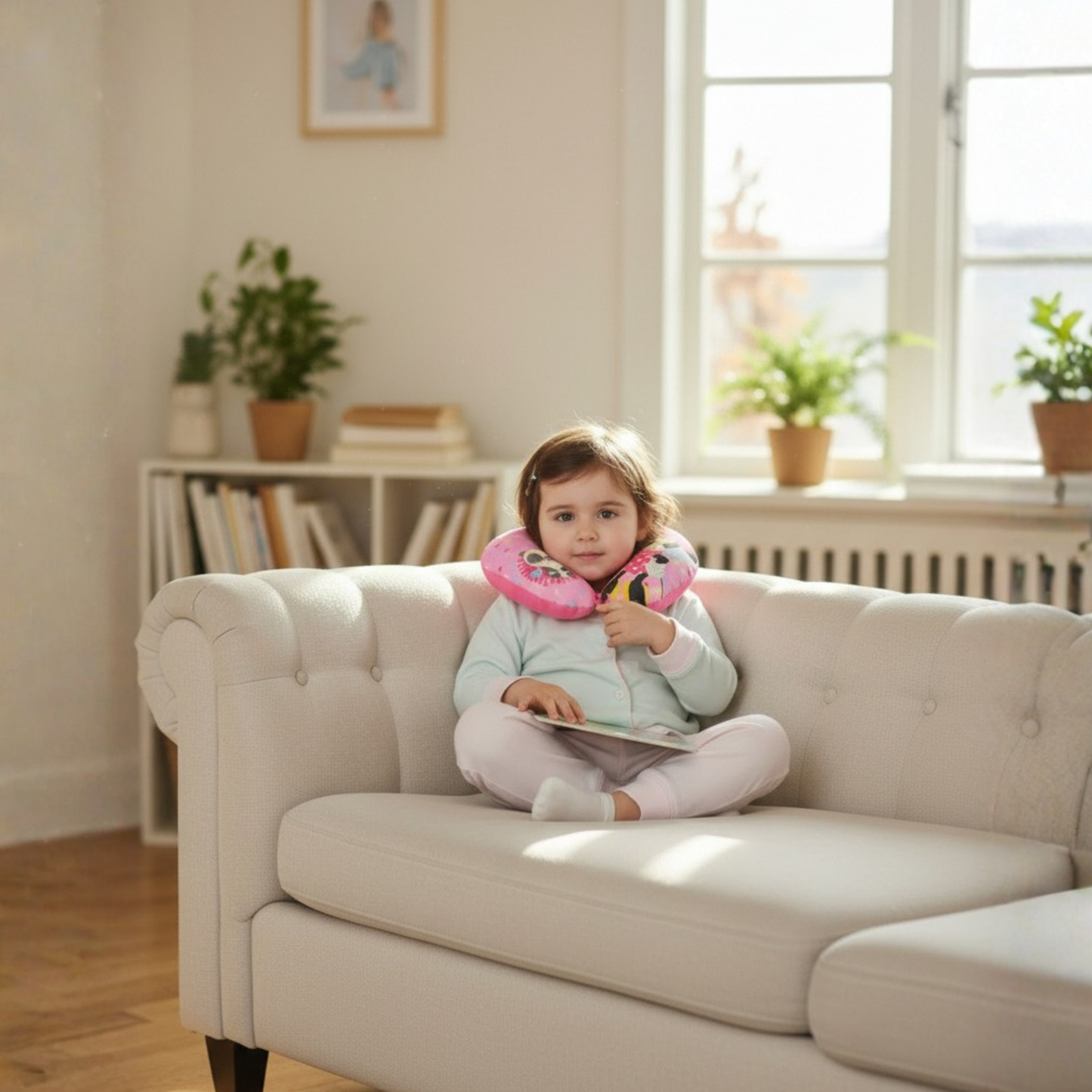Cojin De Cuello Disney Suave Para Viajes En Coche, Avión y Carretera Cómoda y Transpirable.