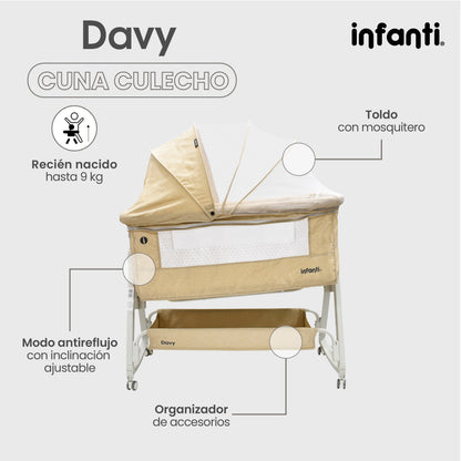 Cuna Corral Para Bebe Mosquitero Con Inclinación Regulable