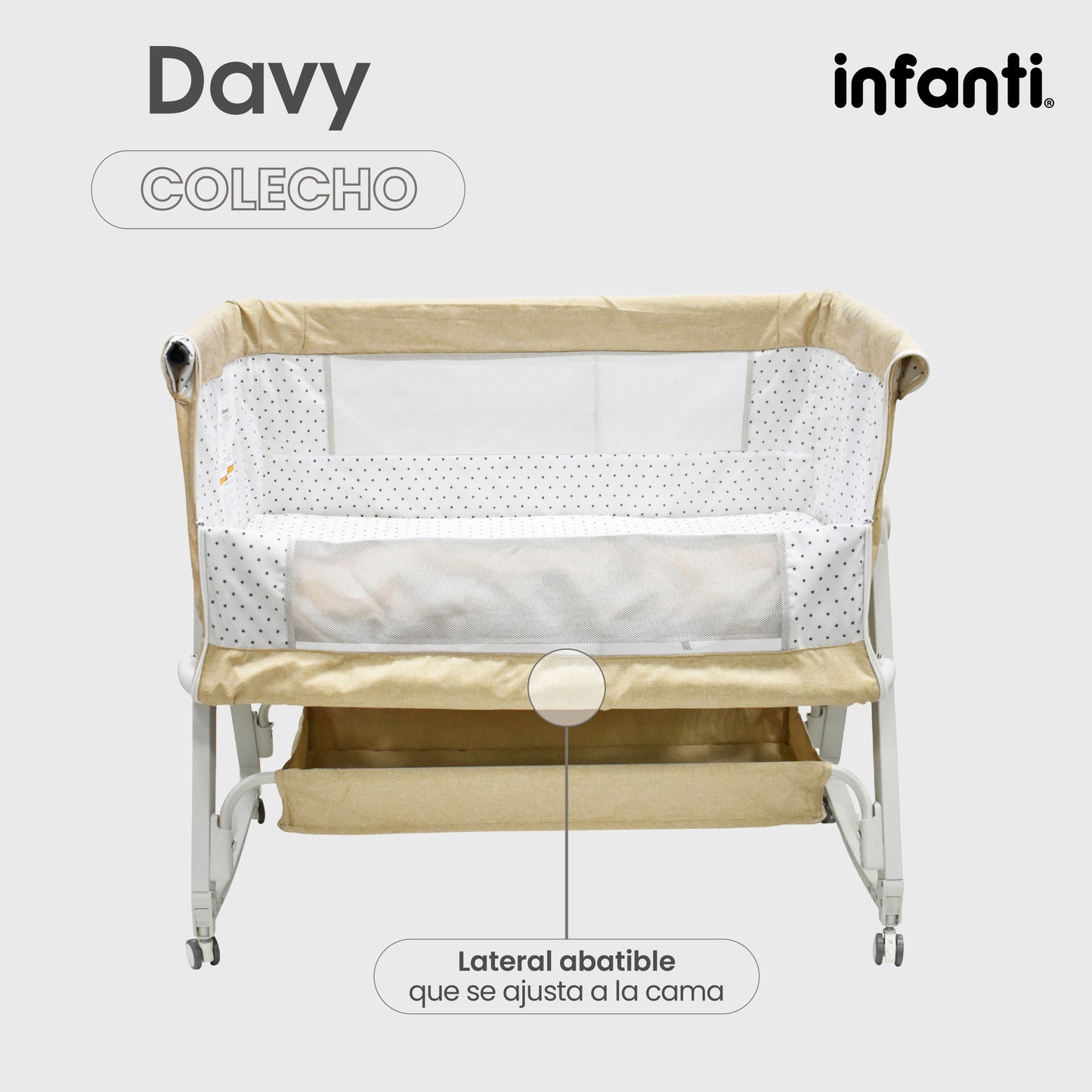 Cuna Corral Para Bebe Mosquitero Con Inclinación Regulable