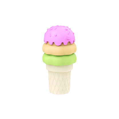 Juguete De Silicón Con Diseño De Helado Colorido Apilable