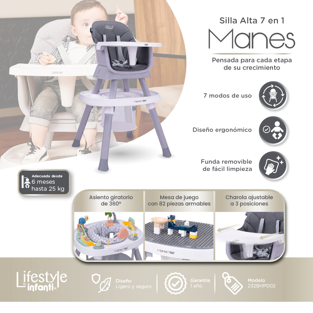 High Chair For Dining Adjustable And Detachable Body 