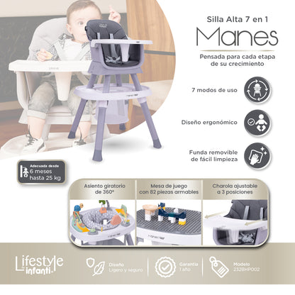 High Chair For Dining Adjustable And Detachable Body 