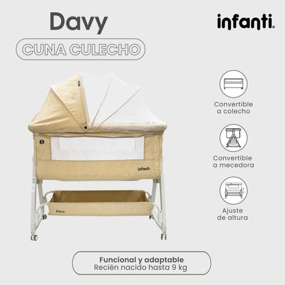 Cuna Corral Para Bebe Mosquitero Con Inclinación Regulable