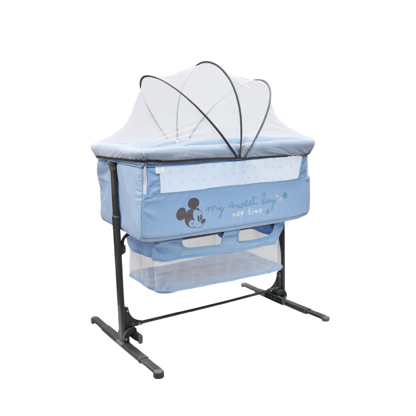 Cuna Colecho Disney Plegable Con Mosquitero Y Lateral Abatible