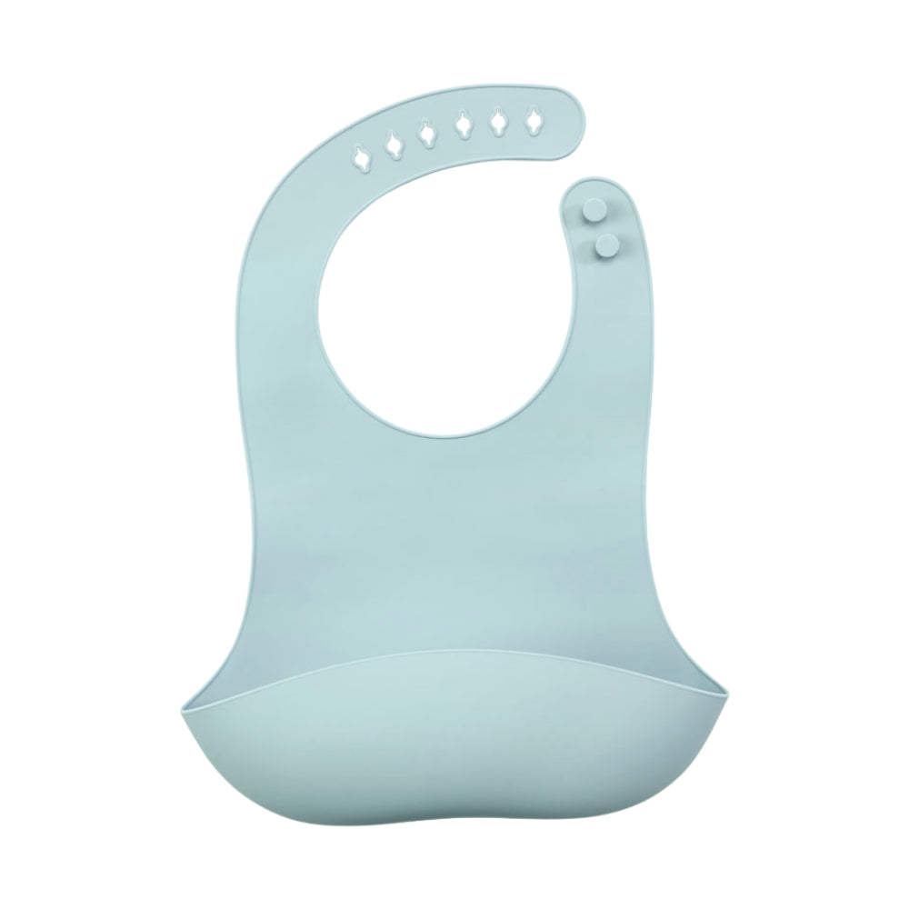 Babero De Silicón Antiderrames Con Bolsillo Ajustable Impermeable Y Flexible