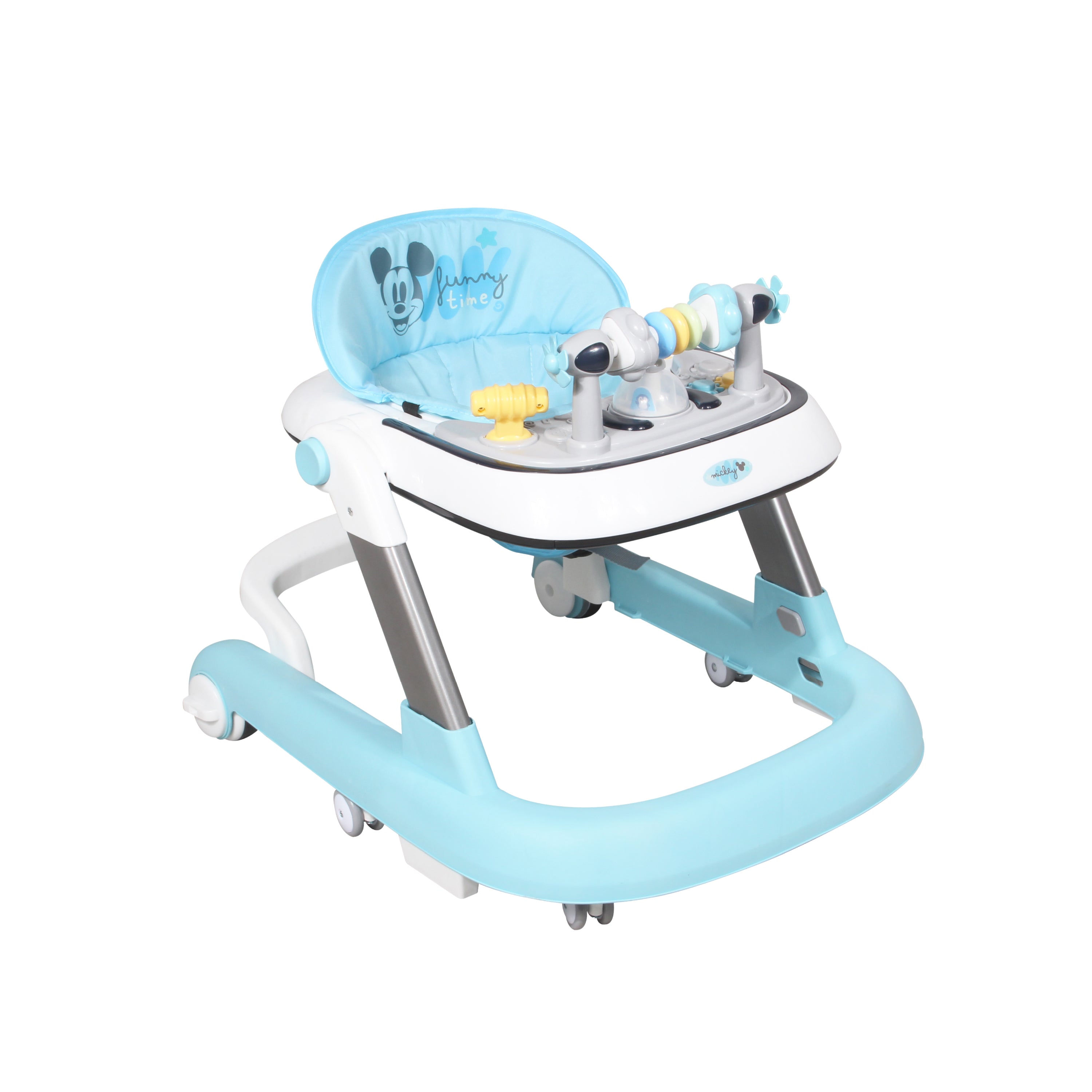 Andadera Disney 3 en 1 Con Charola Interactiva Led Sonido y Asiento Removible