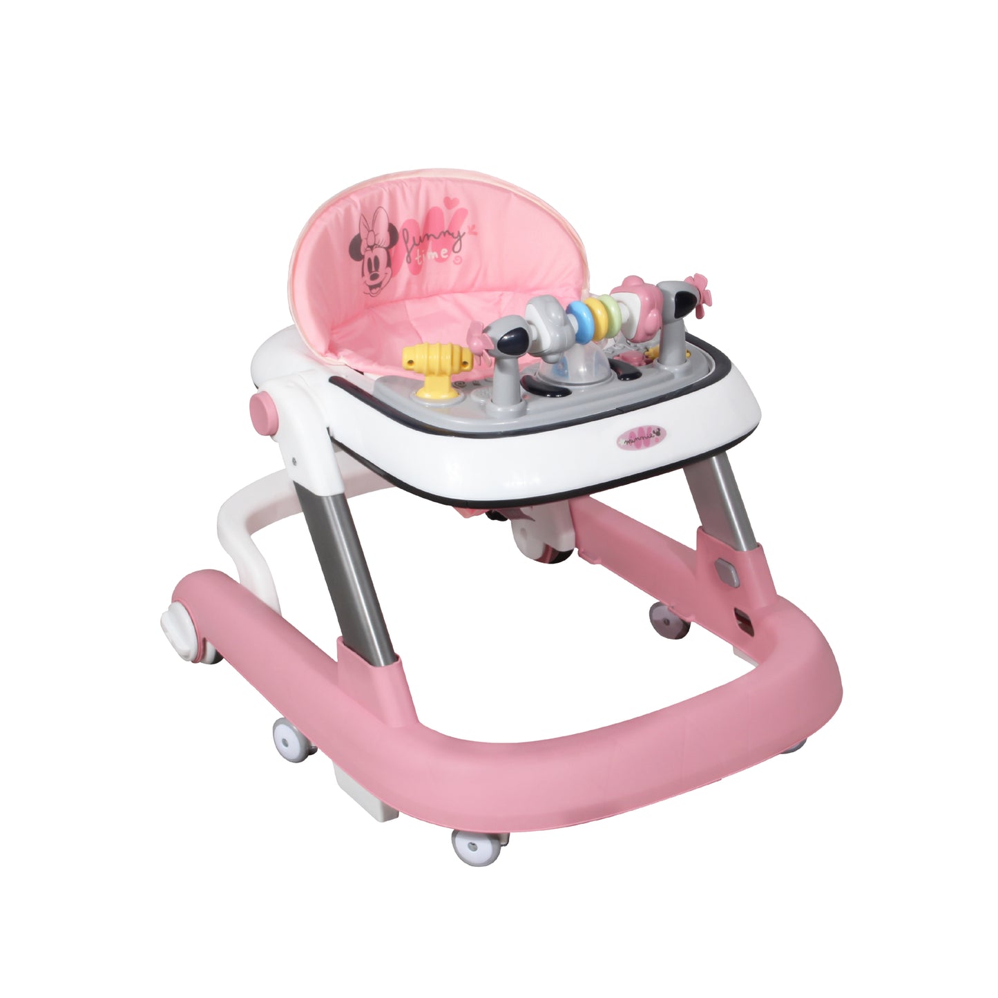 Andadera Disney 3 en 1 Con Charola Interactiva Led Sonido y Asiento Removible