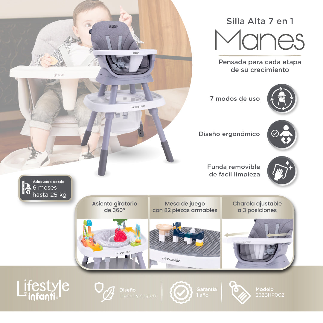 High Chair For Dining Adjustable And Detachable Body 