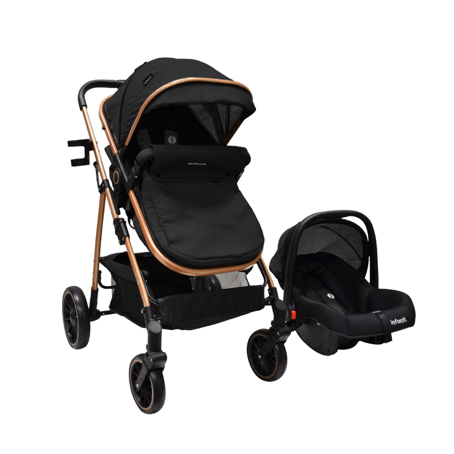 Infanti Carriola Sistema De Viaje Welly Convertible A Bambineto Color Gris