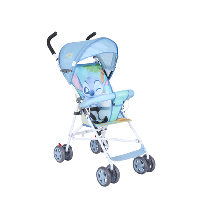 Carriola De Bastón Stitch Disney Ligera Con Cinturón De Seguridad Plegable