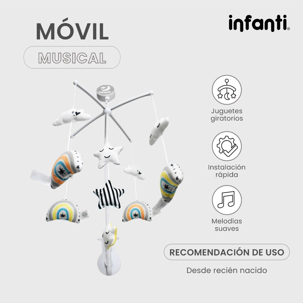 Móvil Musical Infanti para Cuna Giratorio