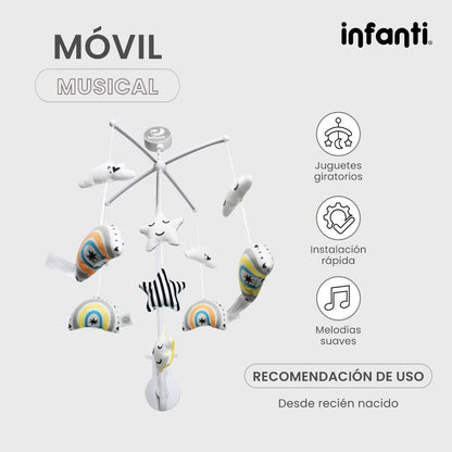 Móvil Musical Infanti para Cuna Giratorio