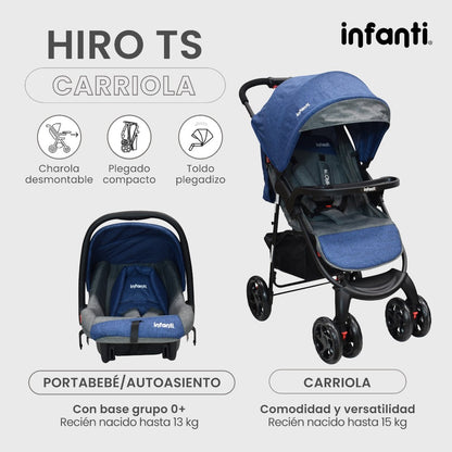 Carriola Travel System Hiro TS Infanti Multiposiciones