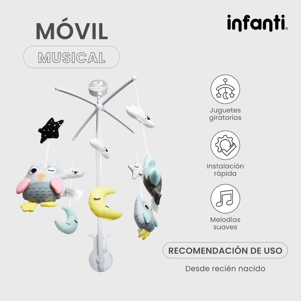 Móvil Musical Infanti para Cuna Giratorio