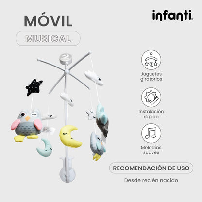 Móvil Musical Infanti para Cuna Giratorio