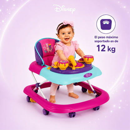 Andadera Minnie Disney Rosa Con Tablero Interactivo Musical y Asiento Comodo