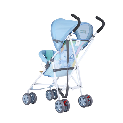 Carriola De Bastón Stitch Disney Ligera Con Cinturón De Seguridad Plegable